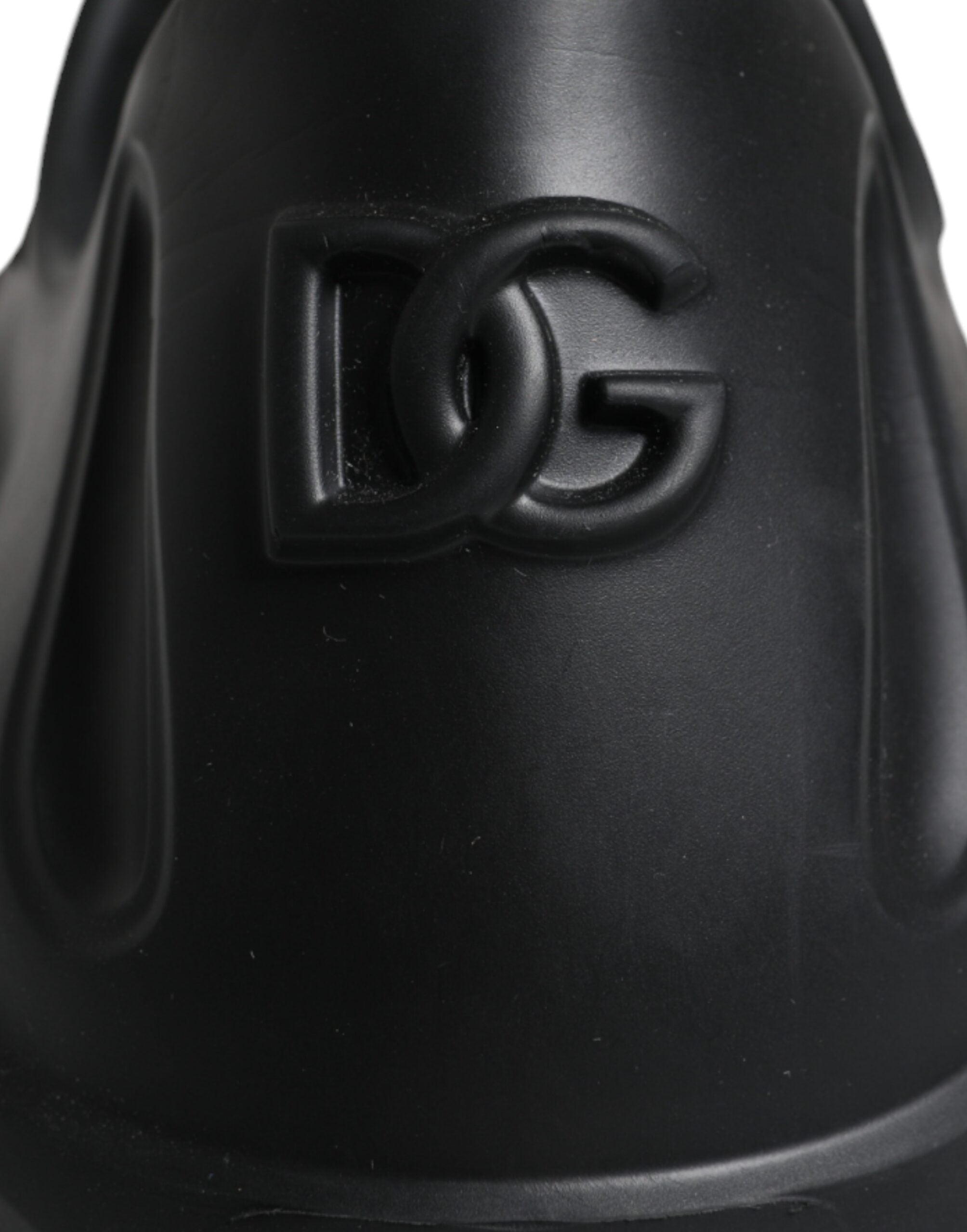 Dolce &amp; Gabbana – Schwarze, folierte Gummi-Toy-Sneakers mit niedrigem Schaft