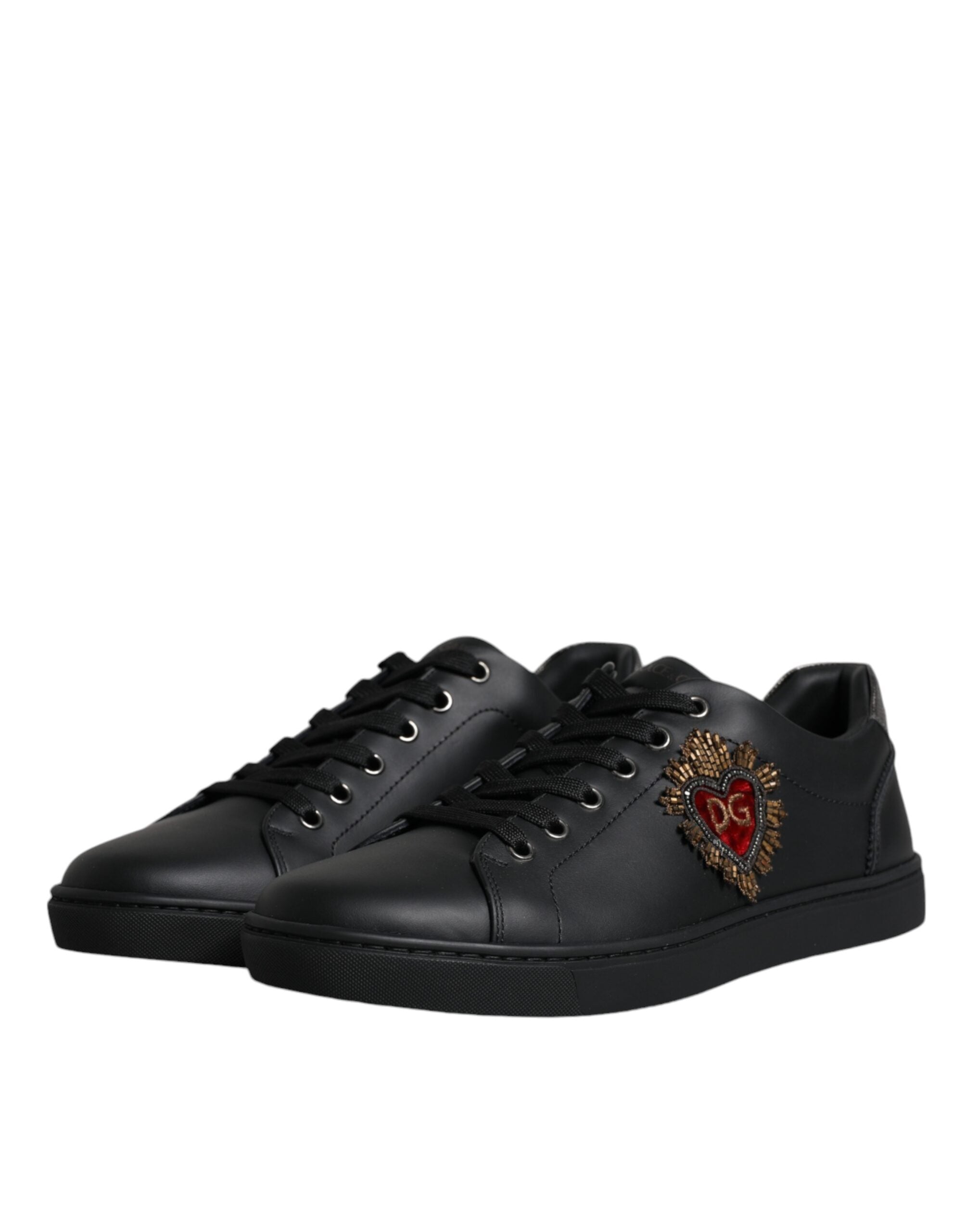 Dolce &amp; Gabbana London Sacred Heart Herren Sneakers in Schwarz