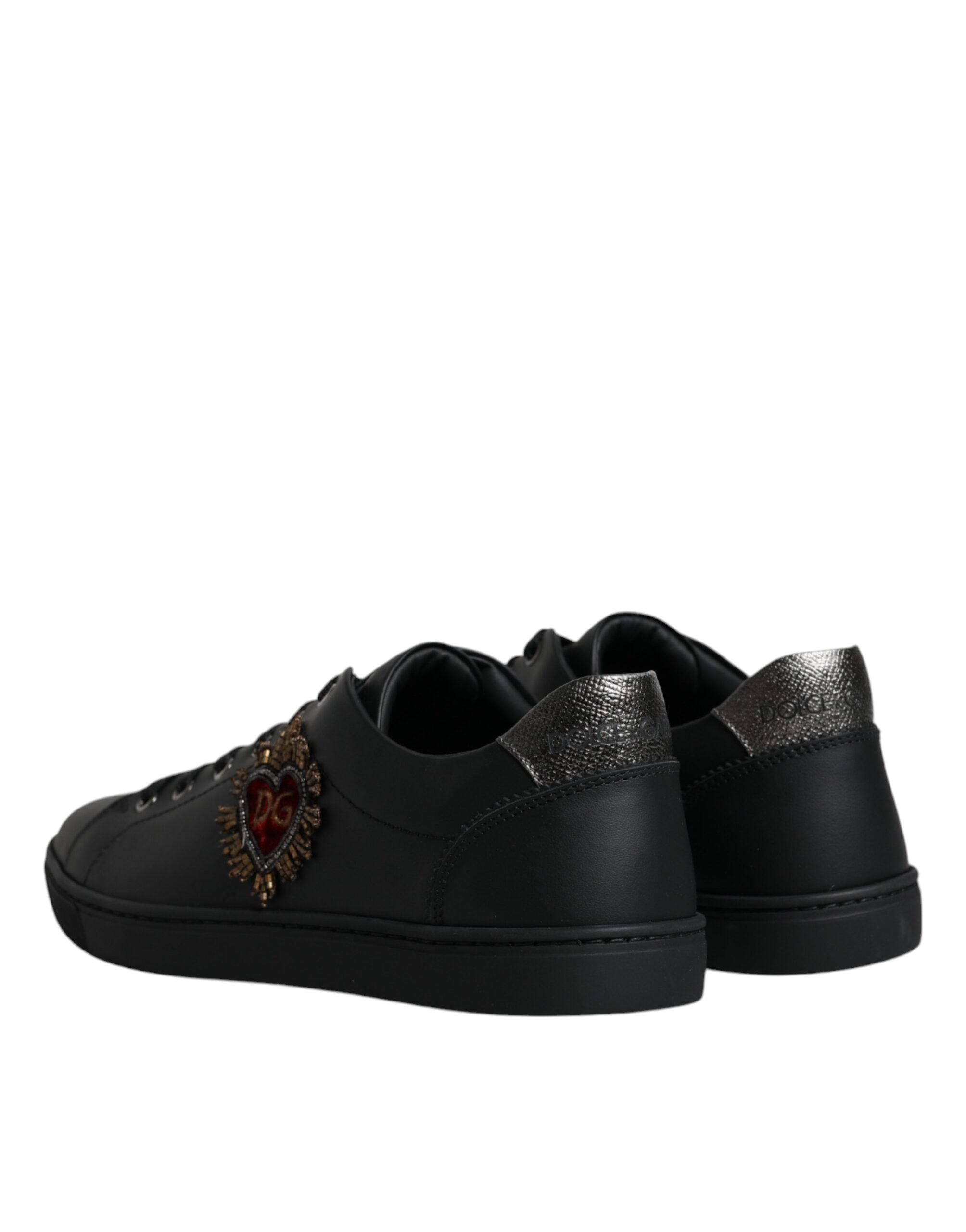 Dolce &amp; Gabbana London Sacred Heart Herren Sneakers in Schwarz