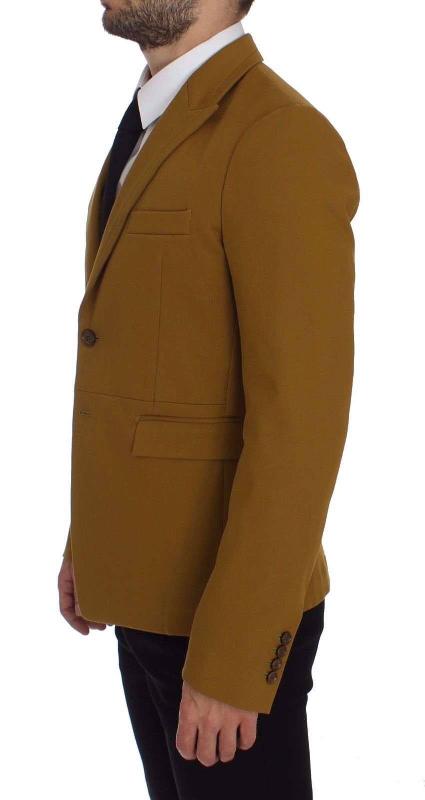 Dolce &amp; Gabbana Eleganter, gelber Freizeitblazer aus Baumwollmischung