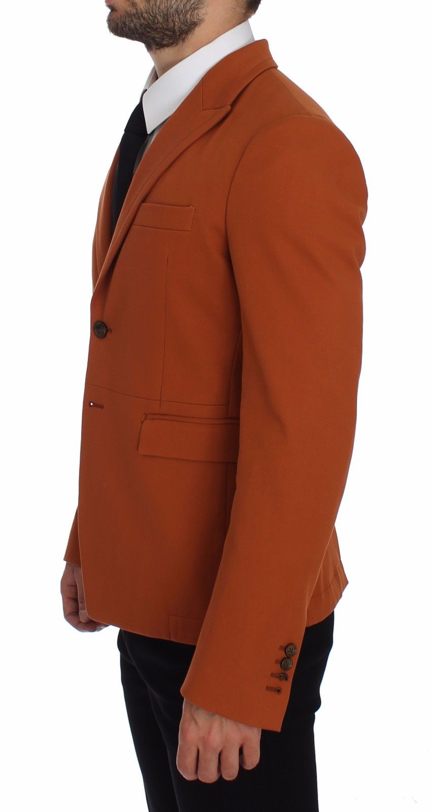 Dolce &amp; Gabbana Eleganter orangefarbener Freizeitblazer aus Baumwollmischung