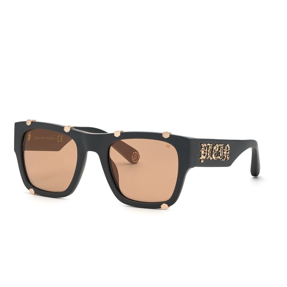 Ochelari de soare Philipp Plein din acetat negru