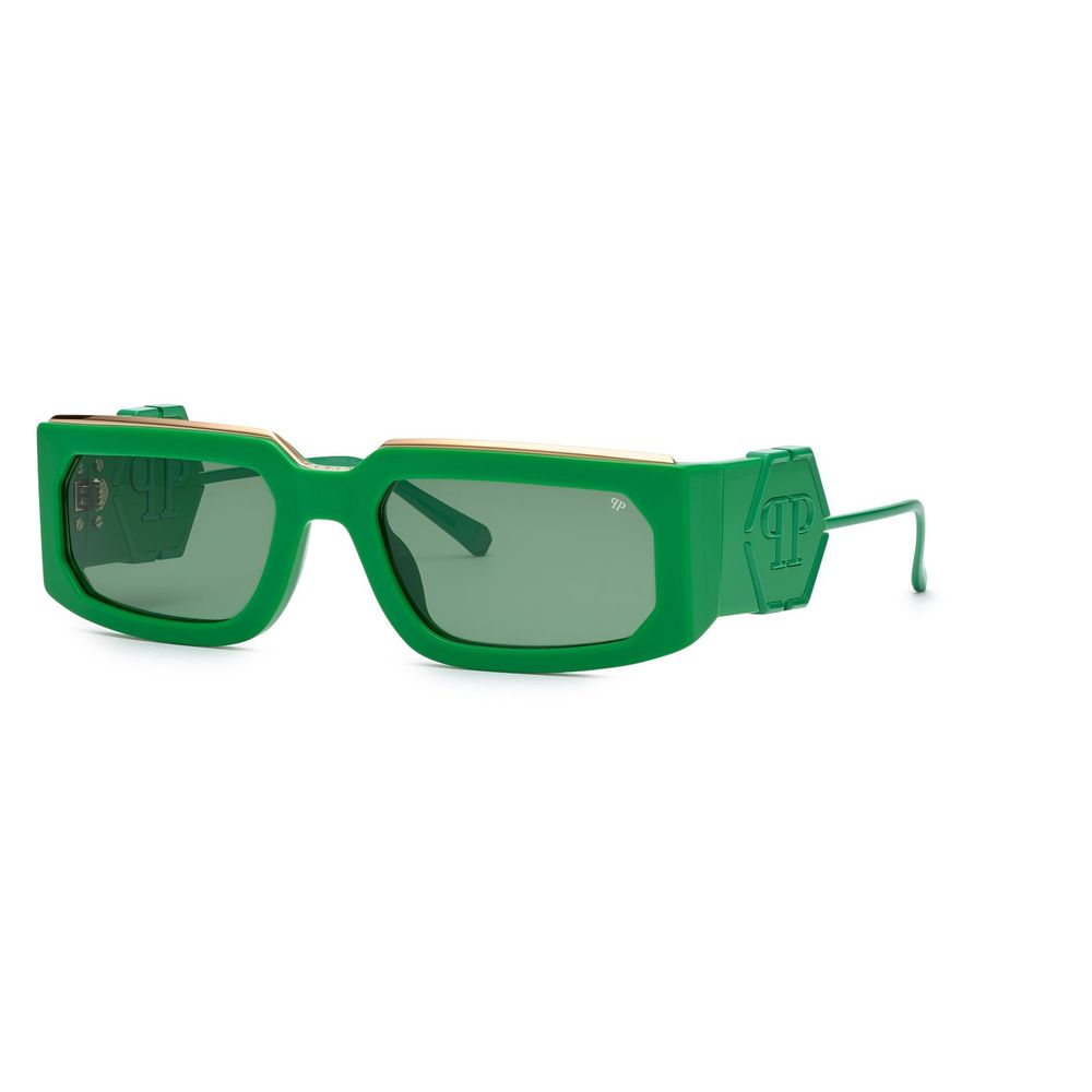Ochelari de soare Philipp Plein din acetat verde