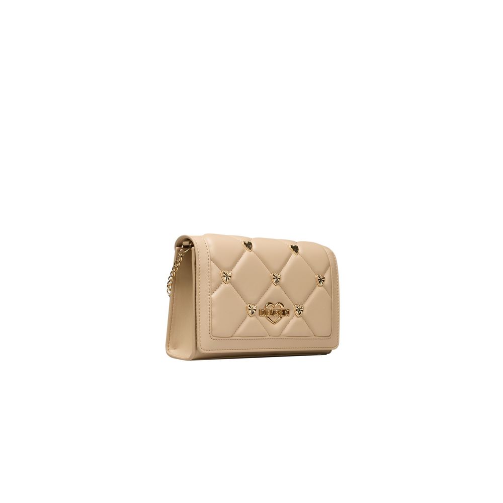 Love Moschino Beige Polyethylen Damen Umhängetasche