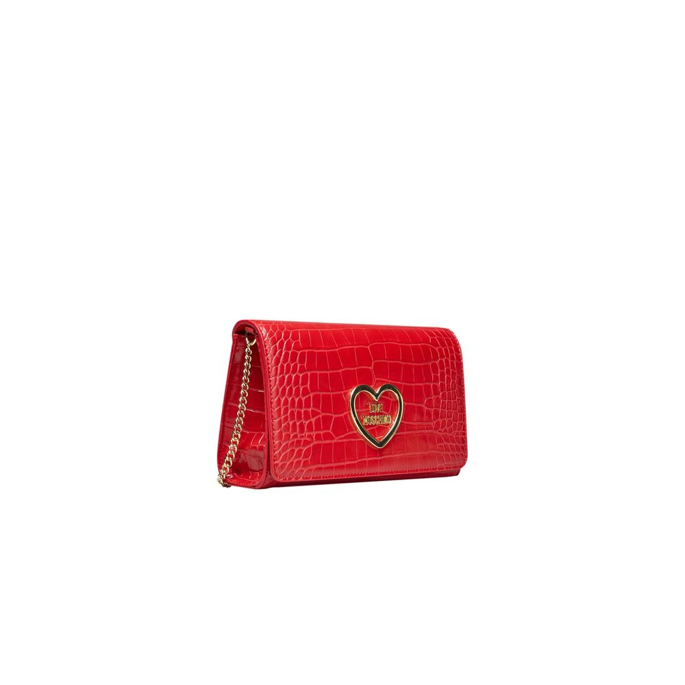 Love Moschino – Rote Umhängetasche aus Polyethylen für Damen