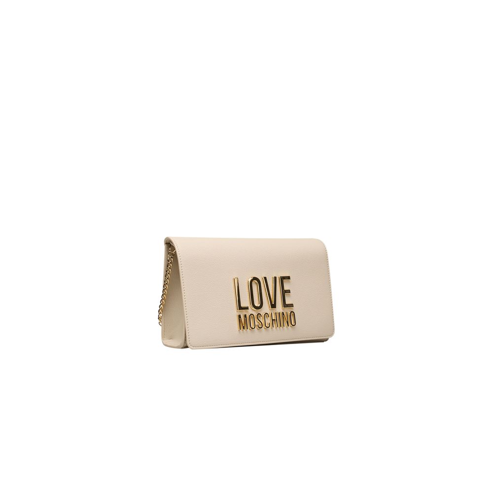 Love Moschino Beige Polyethylen Damen Umhängetasche