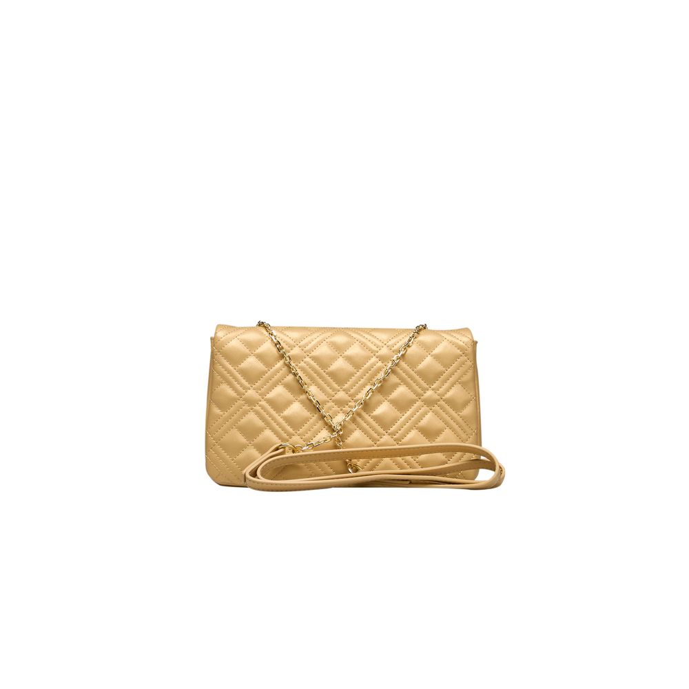 Love Moschino – Goldfarbene Umhängetasche aus Polyethylen für Damen
