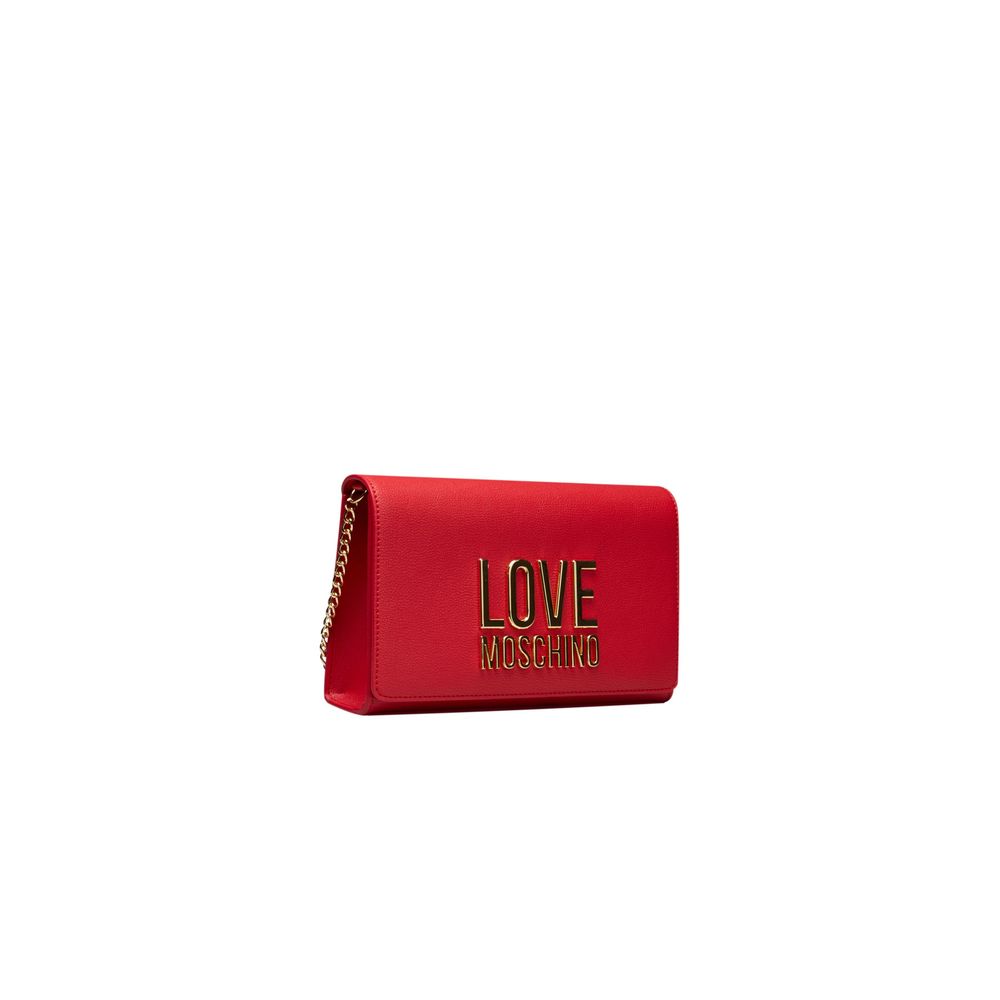 Love Moschino – Rote Umhängetasche aus Polyethylen für Damen