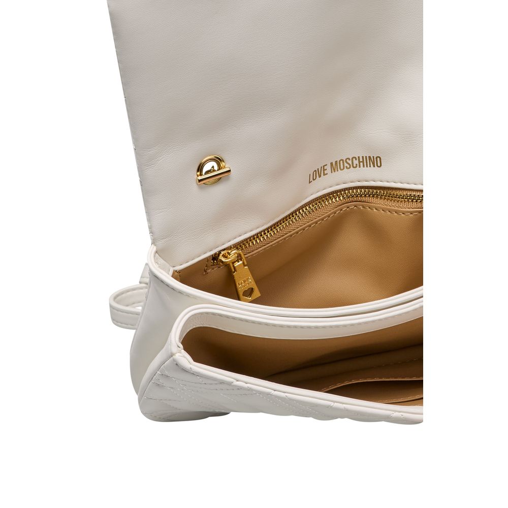 Love Moschino – Weiße Umhängetasche aus Polyethylen für Damen