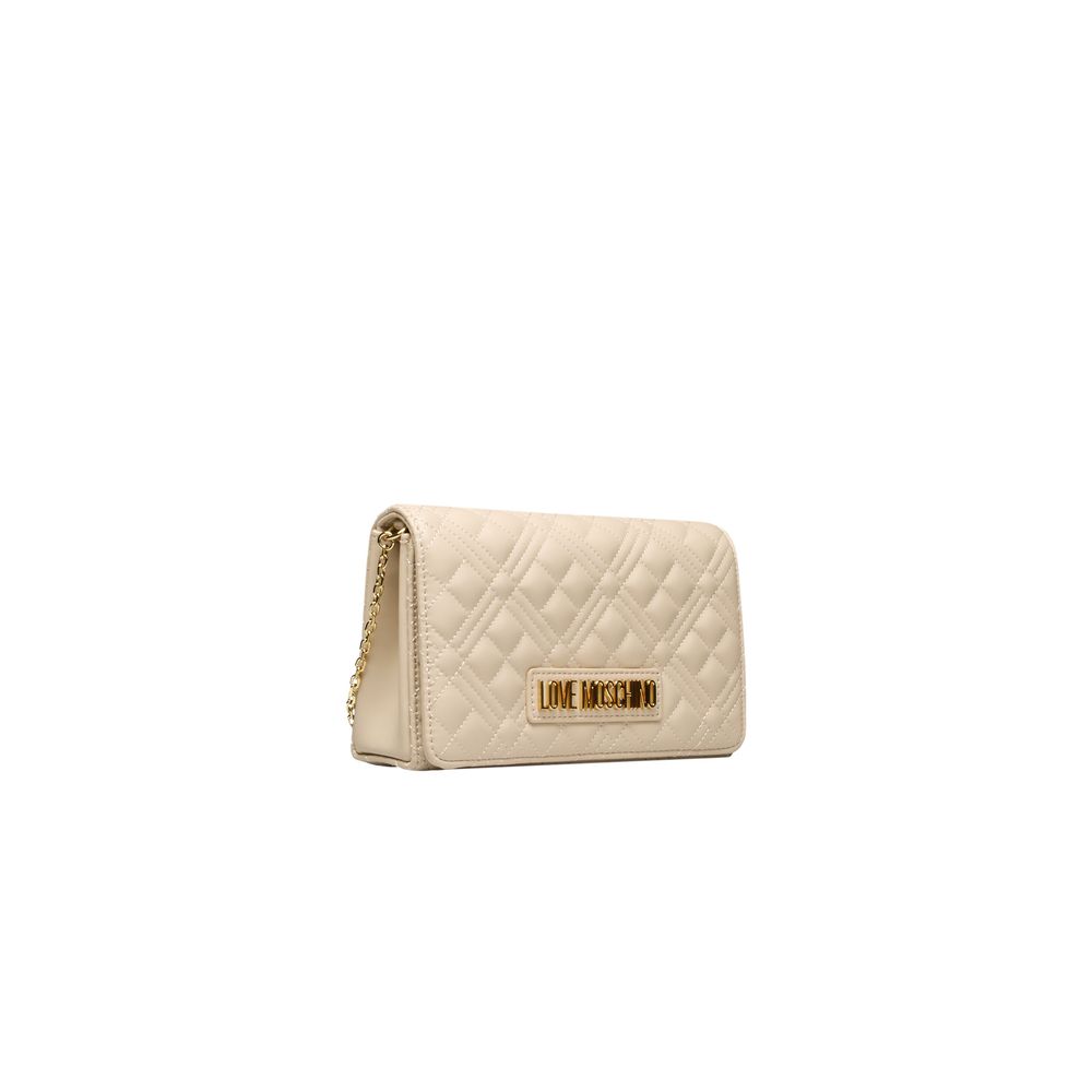 Love Moschino Beige Polyethylen Damen Umhängetasche