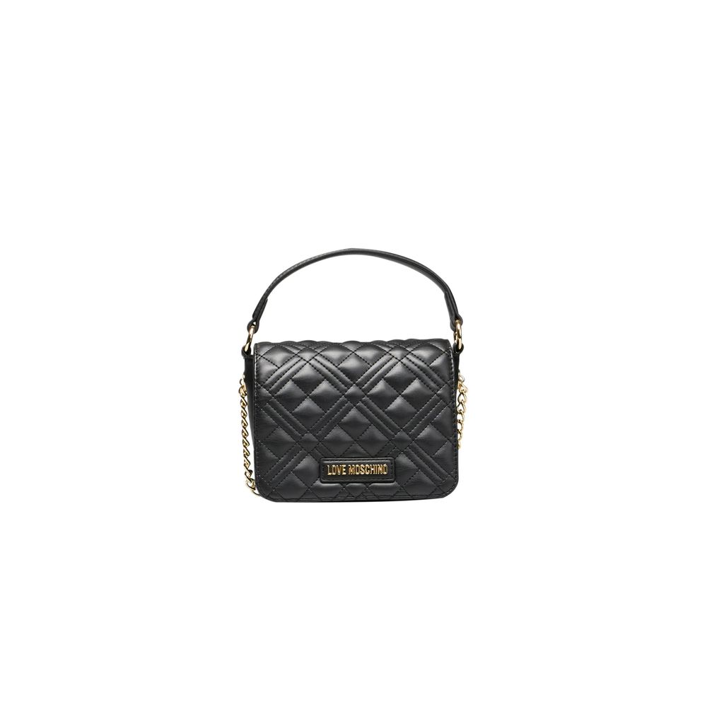 Geantă de mână Love Moschino neagră din polietilenă pentru femei