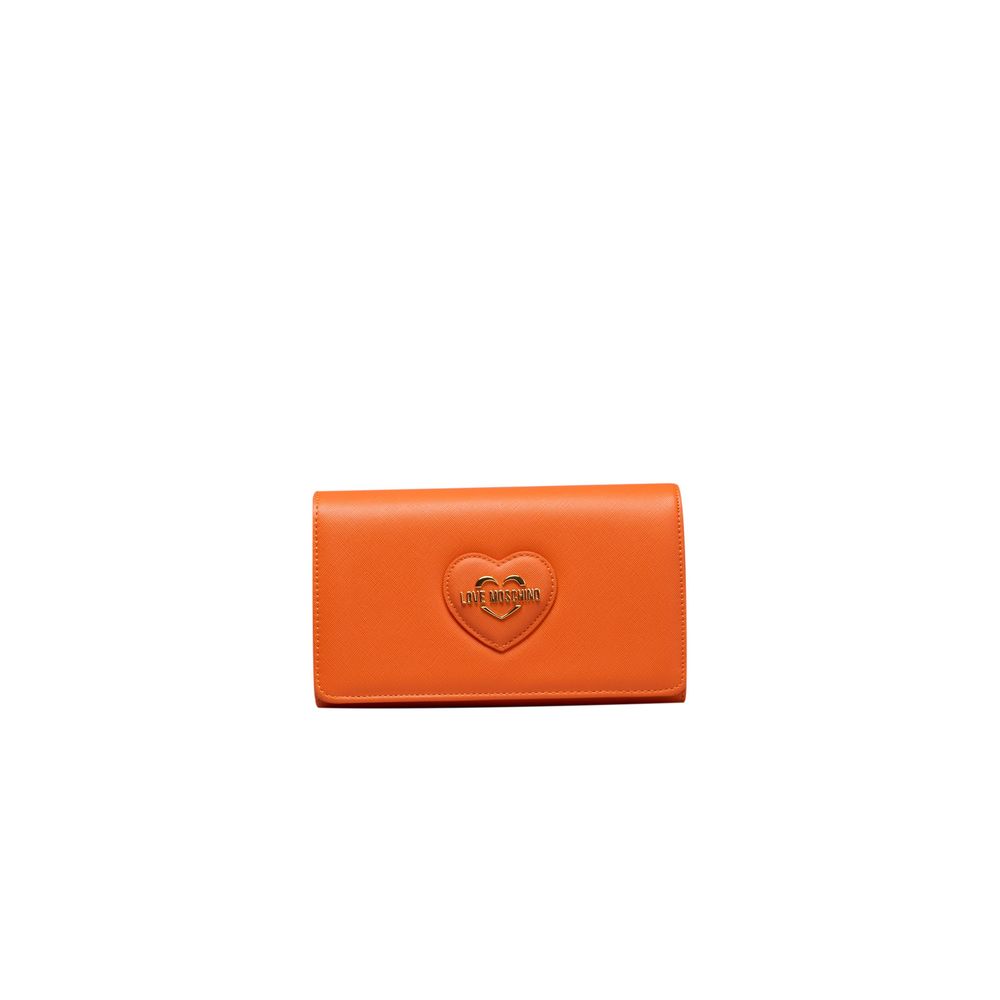 Love Moschino – Orangefarbene Umhängetasche aus Polyethylen für Damen