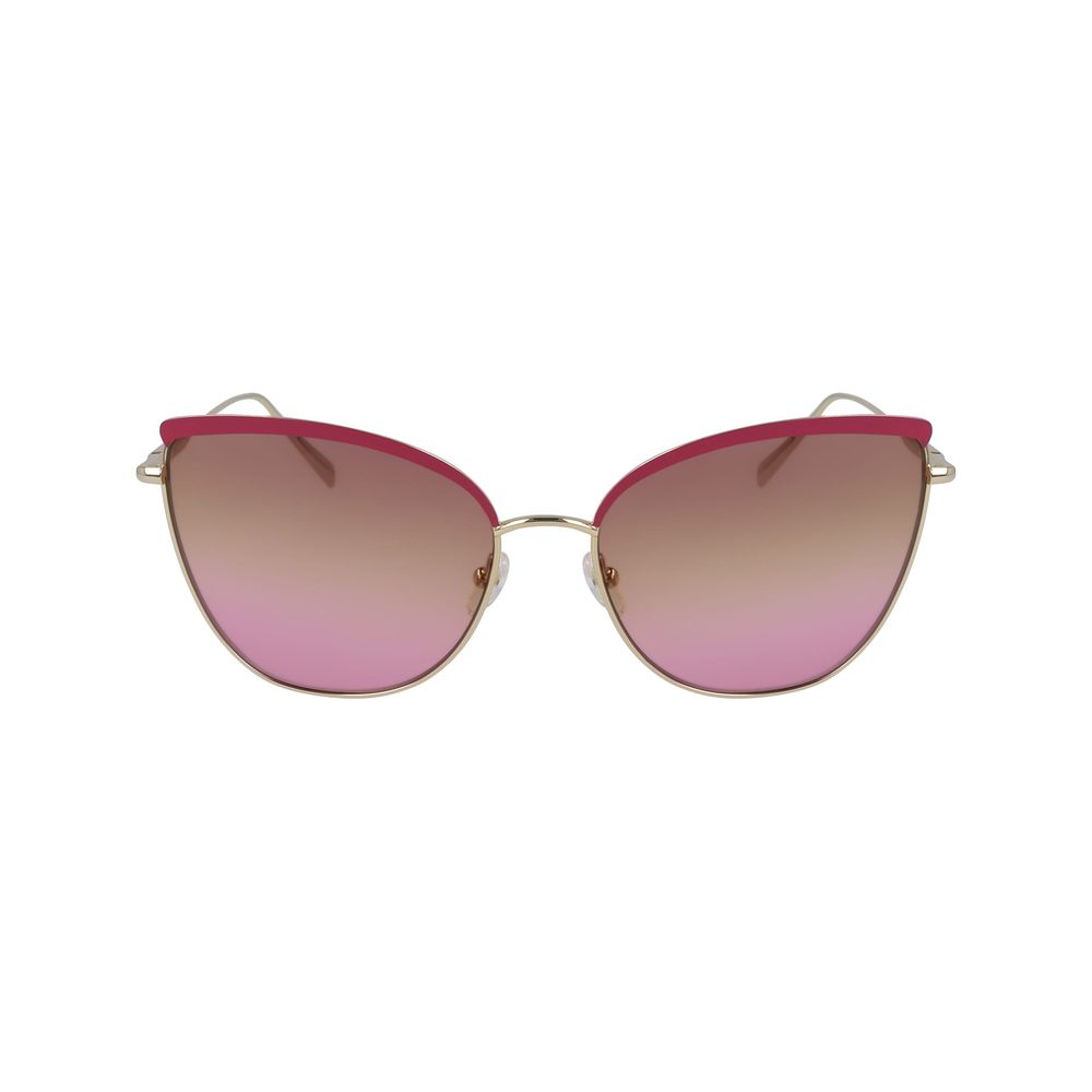Ochelari de soare Longchamp din metal auriu