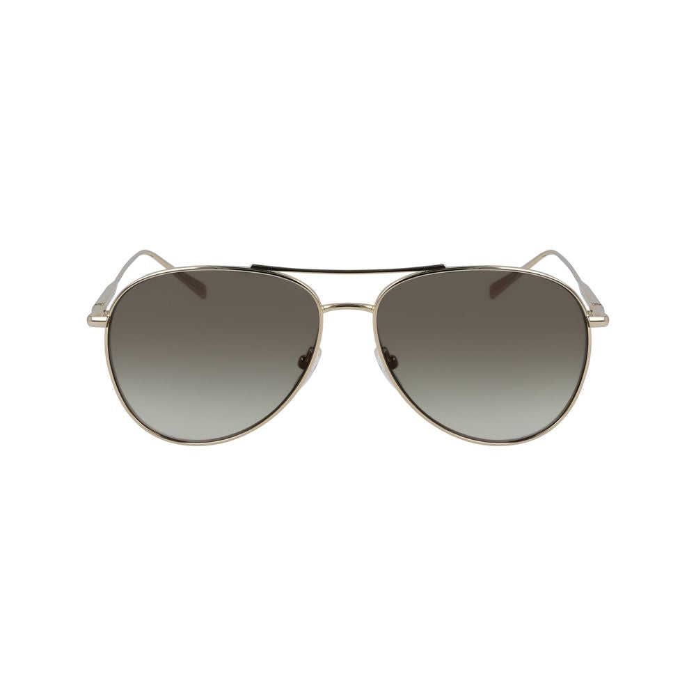 Ochelari de soare Longchamp din metal auriu