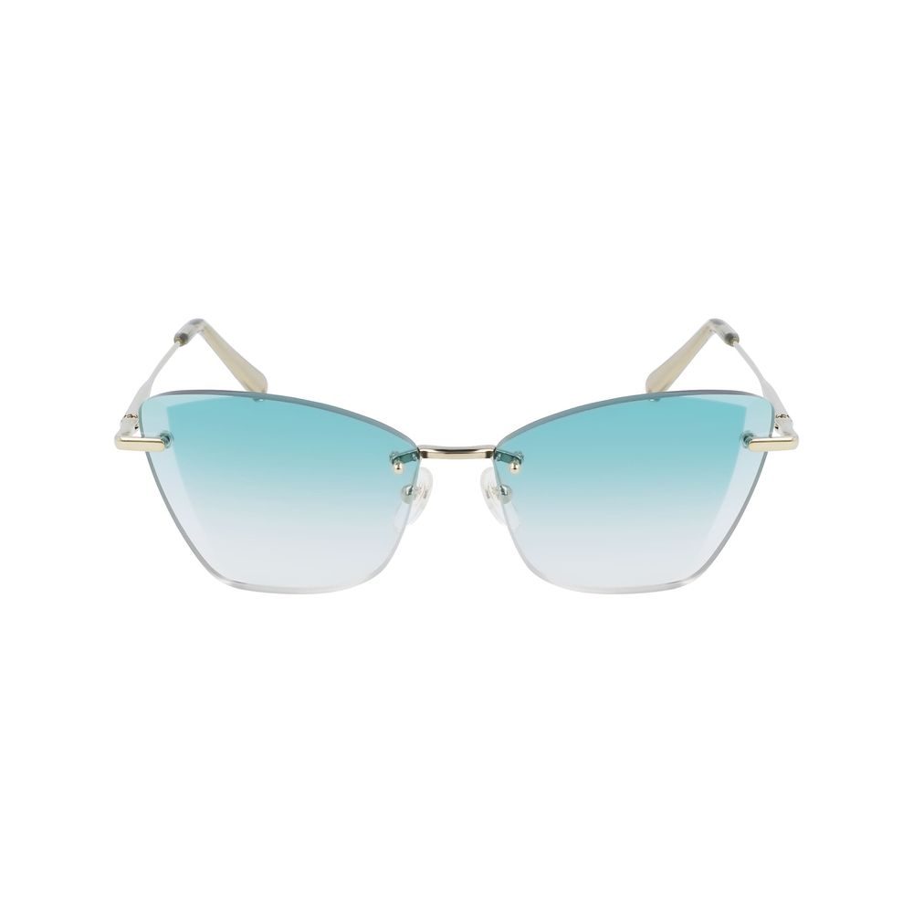 Ochelari de soare Longchamp din metal auriu