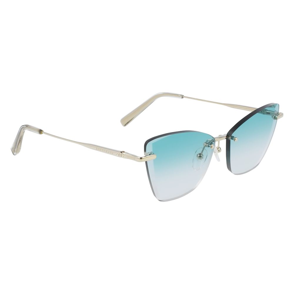 Ochelari de soare Longchamp din metal auriu