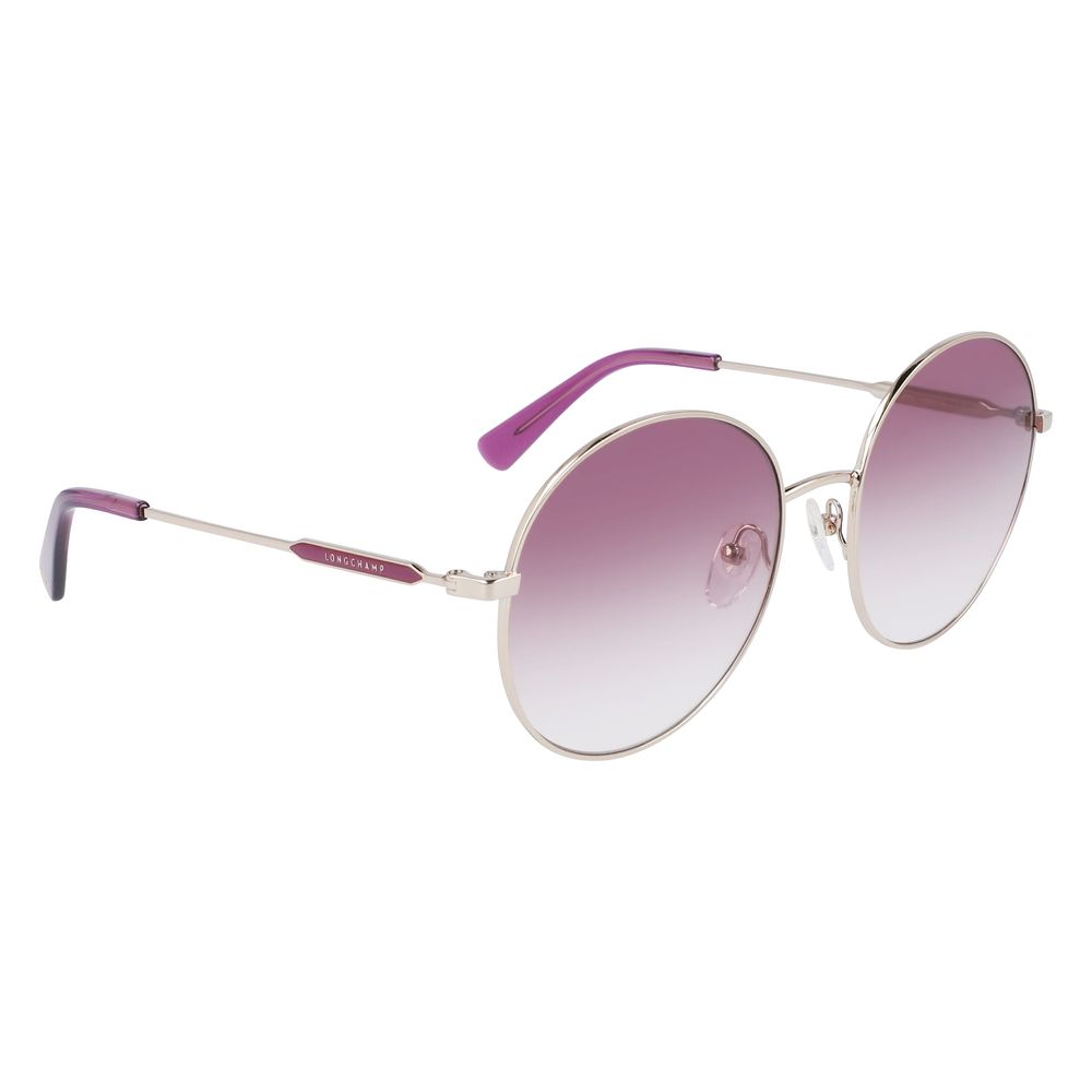 Ochelari de soare Longchamp din metal auriu