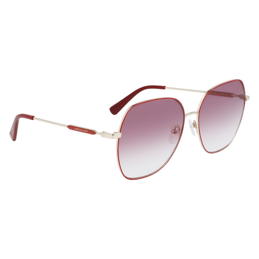 Longchamp Sonnenbrille aus rotem Metall