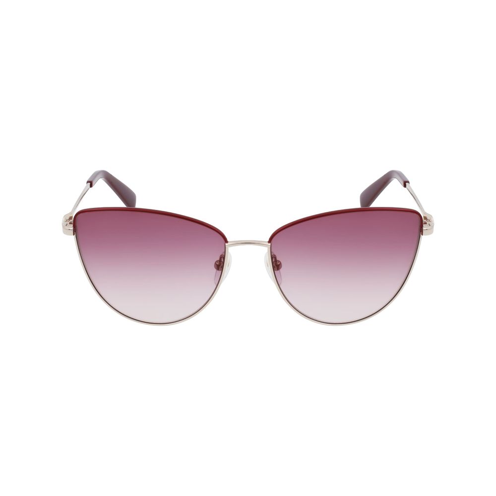 Ochelari de soare Longchamp din metal auriu