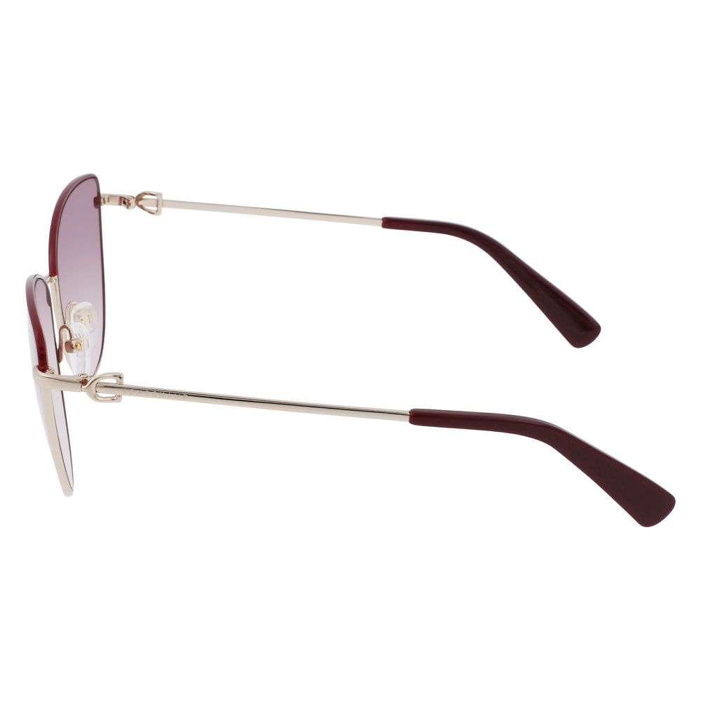 Ochelari de soare Longchamp din metal auriu