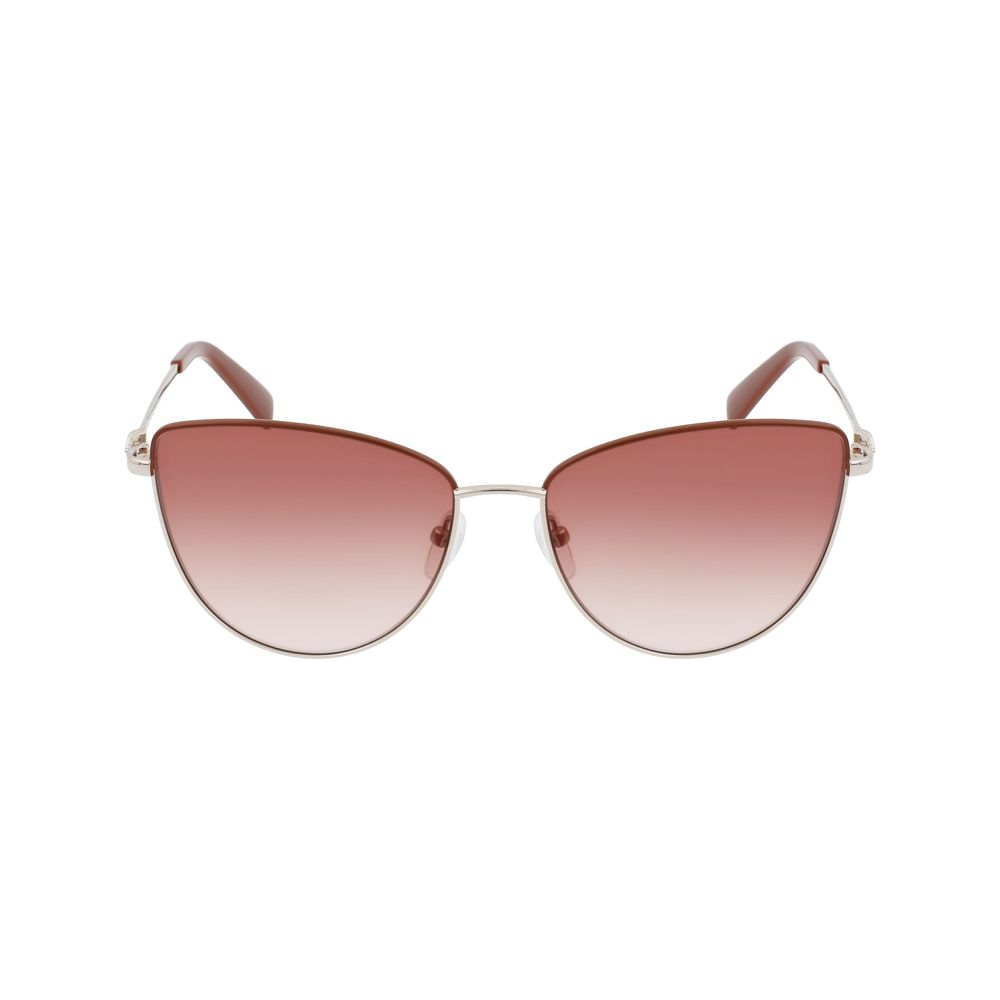 Ochelari de soare Longchamp din metal auriu