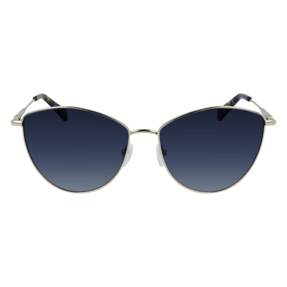 Ochelari de soare Longchamp din metal auriu