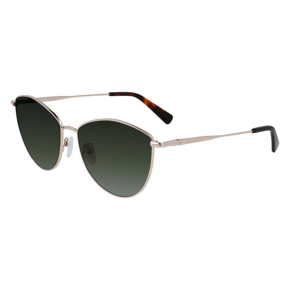 Ochelari de soare Longchamp din metal auriu