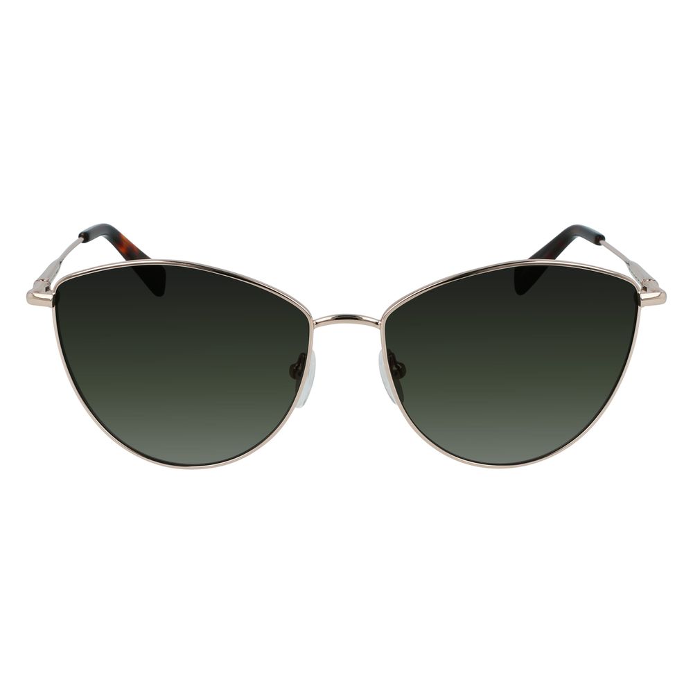 Ochelari de soare Longchamp din metal auriu