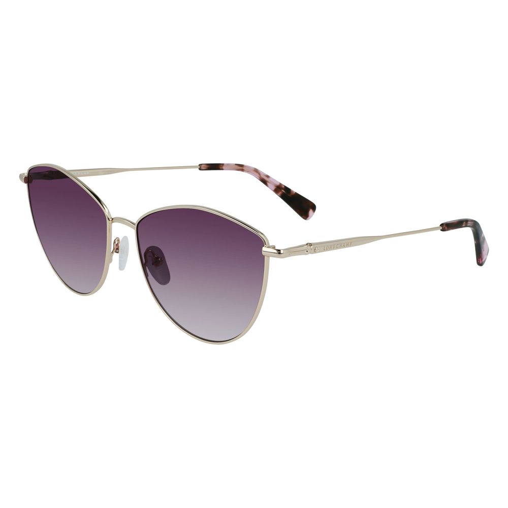 Ochelari de soare Longchamp din metal auriu