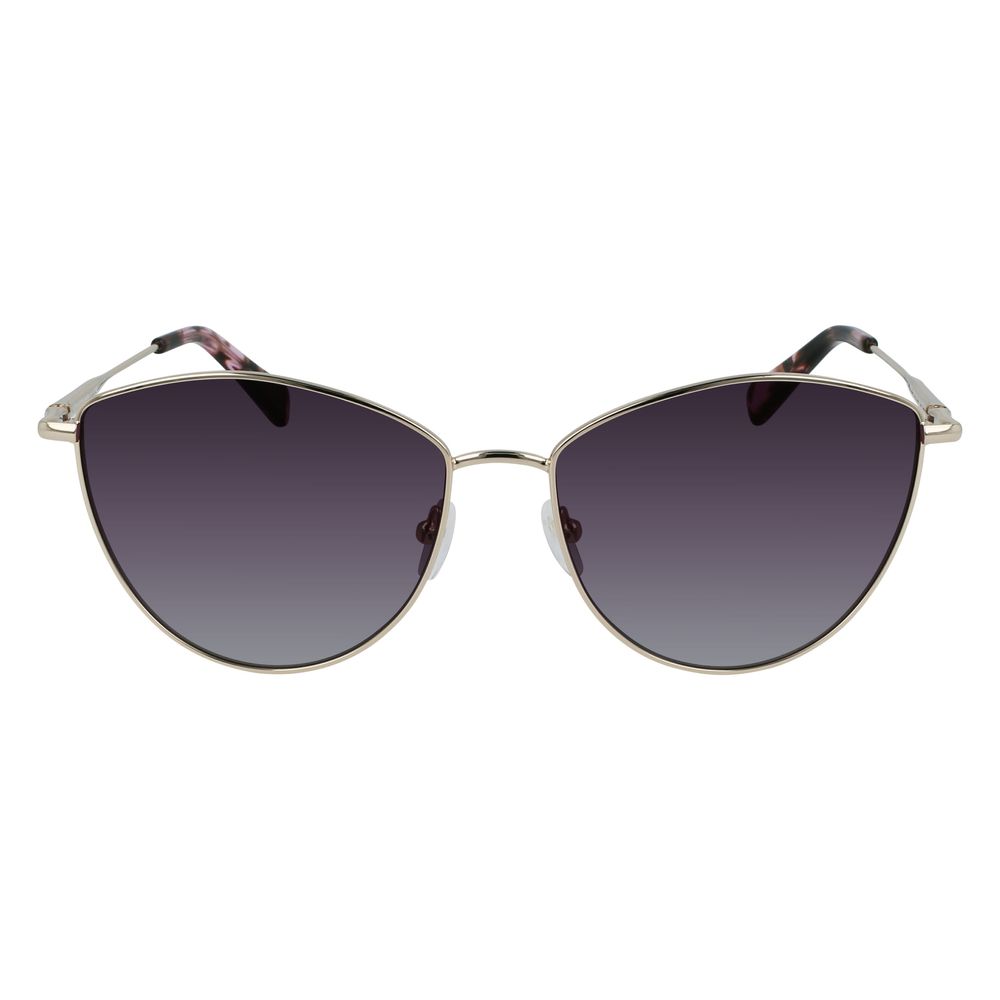 Ochelari de soare Longchamp din metal auriu