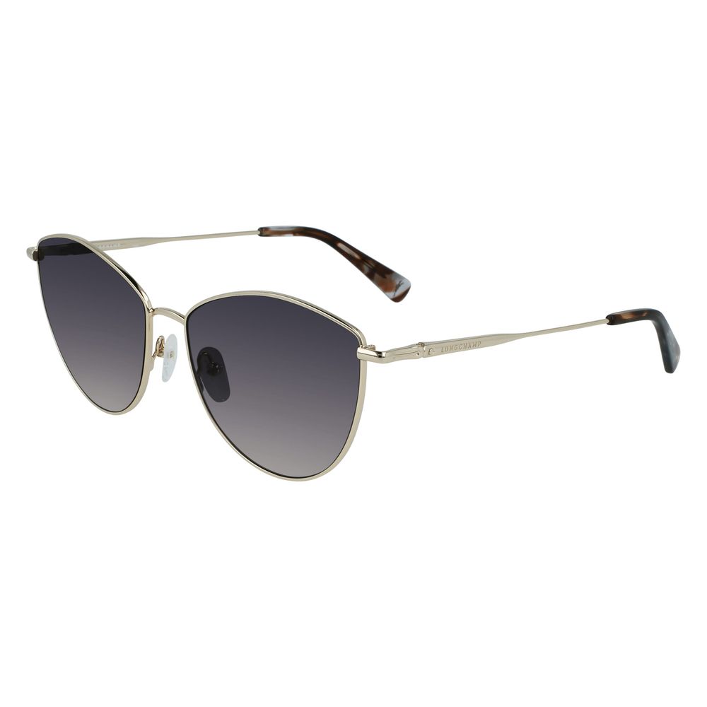 Ochelari de soare Longchamp din metal auriu