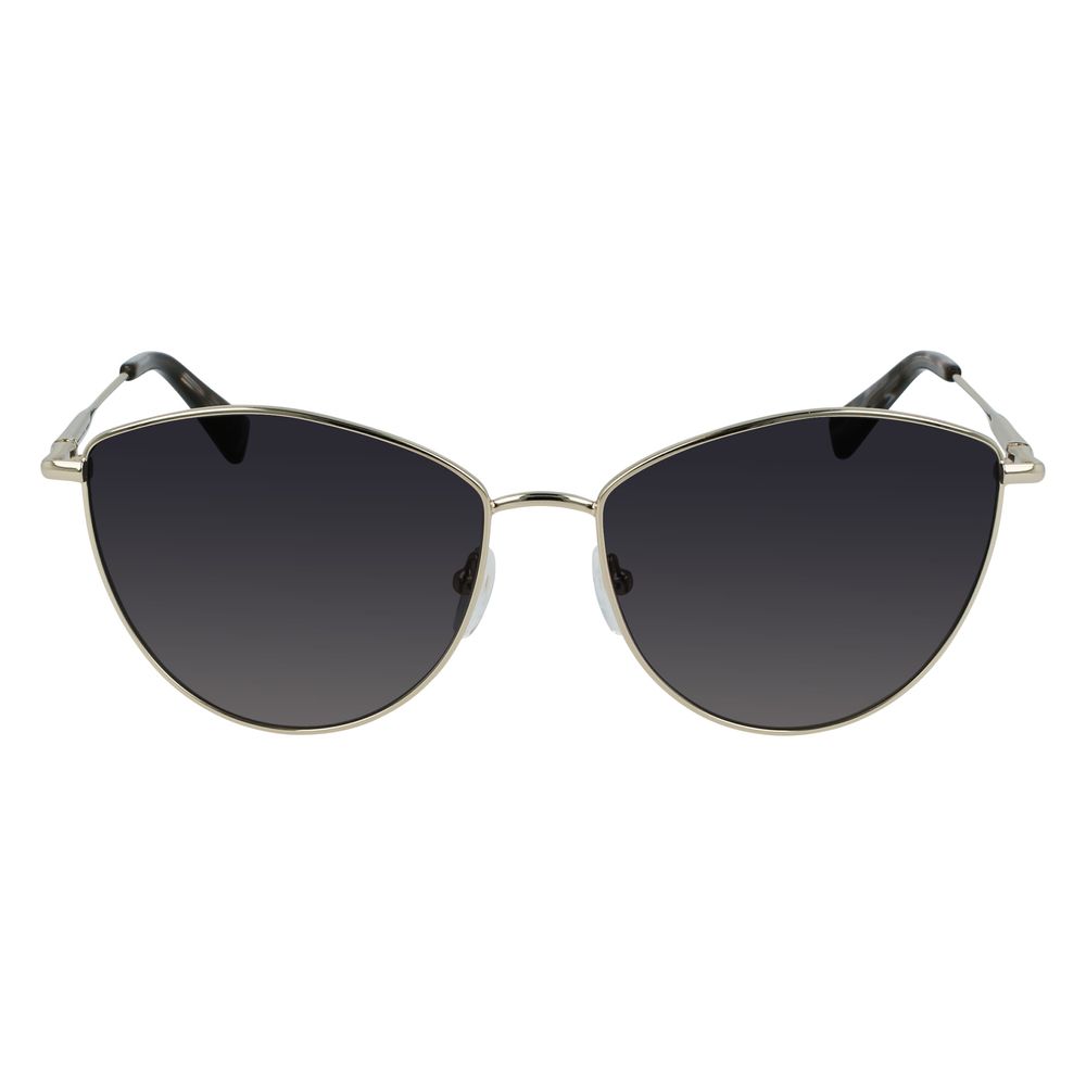 Ochelari de soare Longchamp din metal auriu