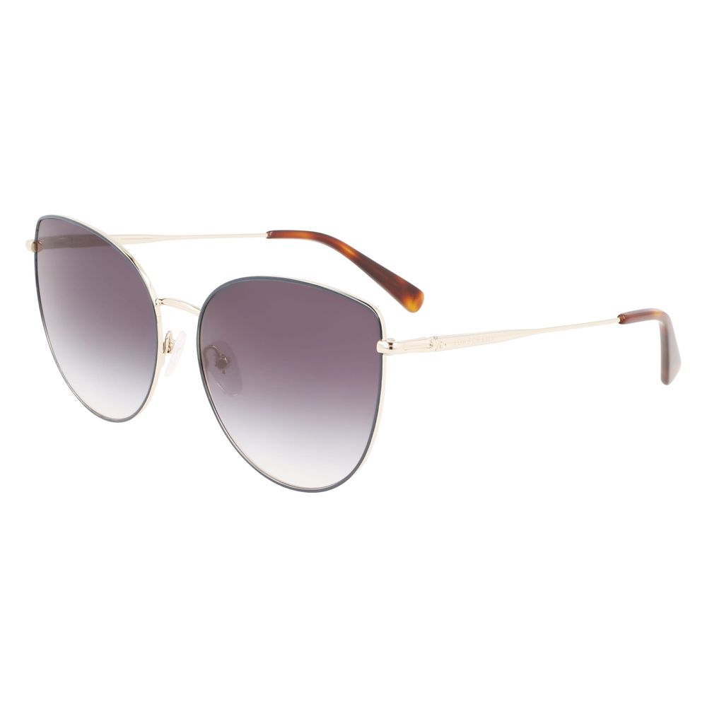 Ochelari de soare Longchamp din metal auriu
