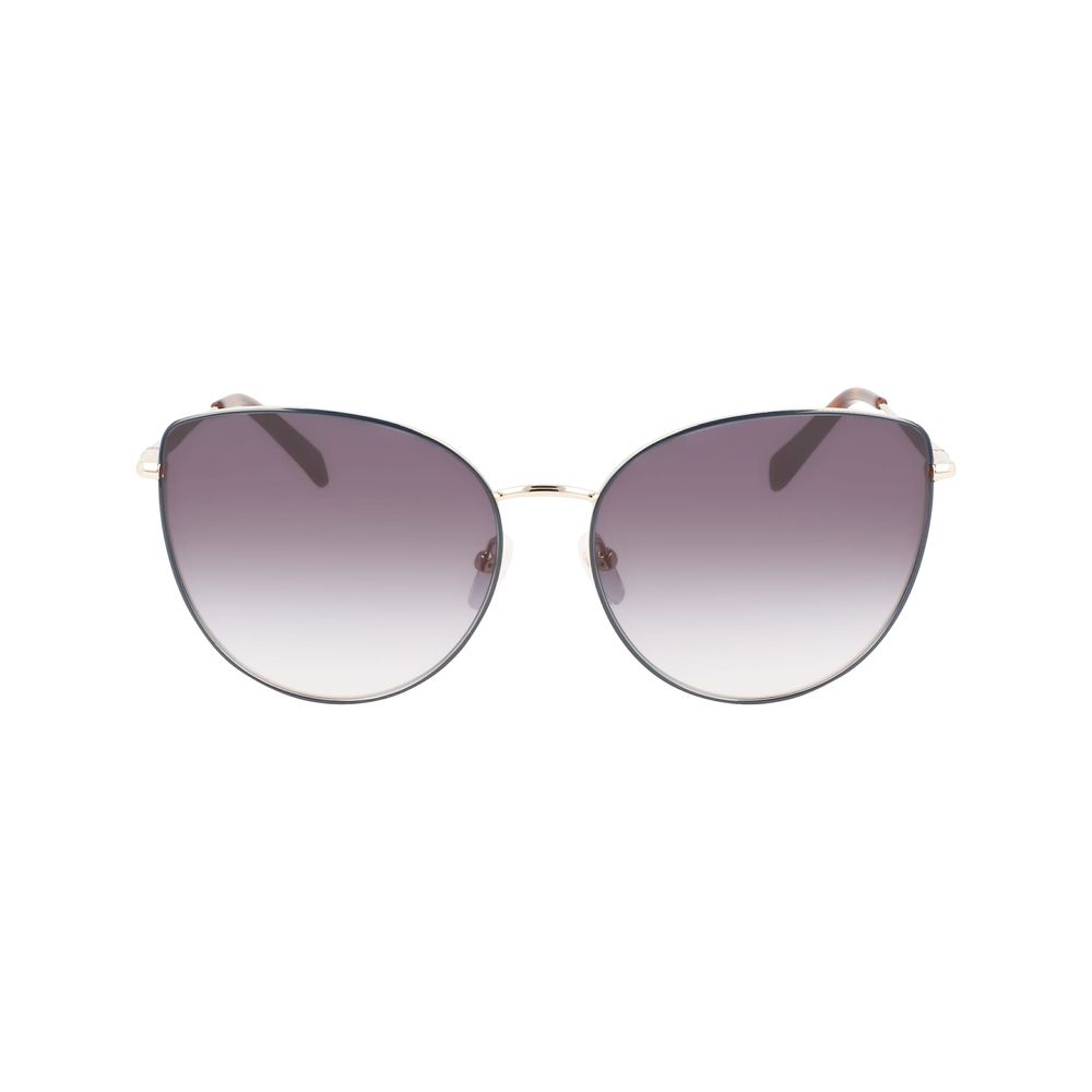 Ochelari de soare Longchamp din metal auriu