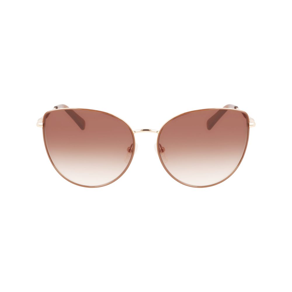 Ochelari de soare Longchamp din metal auriu