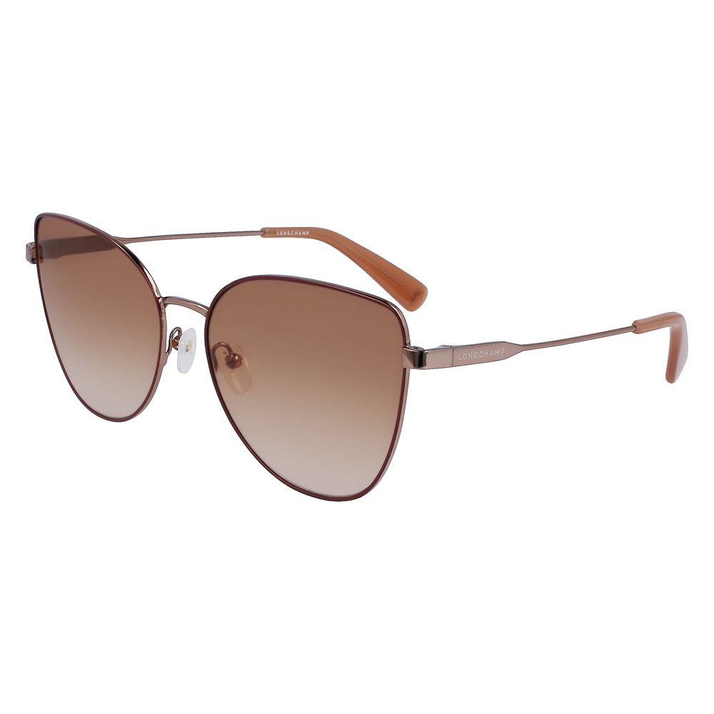 Ochelari de soare Longchamp din metal auriu