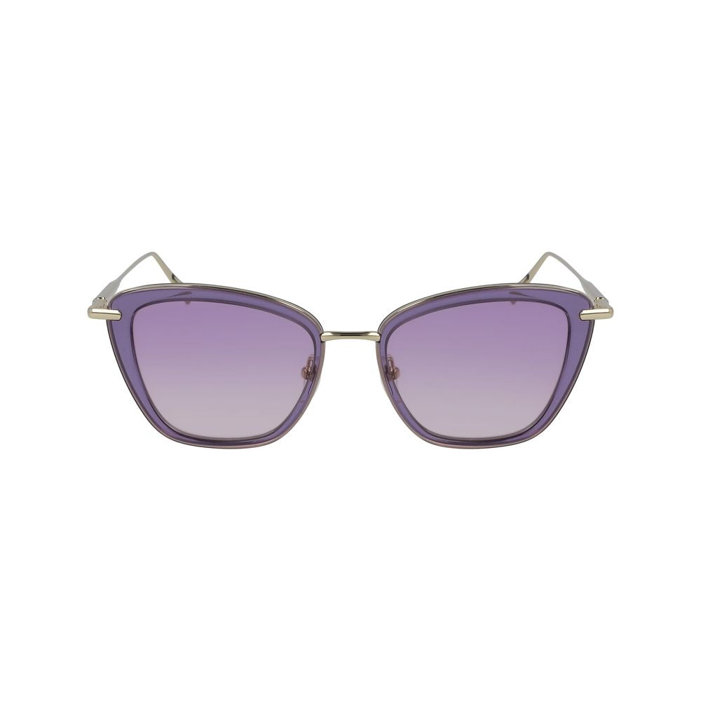 Lilafarbene Sonnenbrille aus Metall von Longchamp
