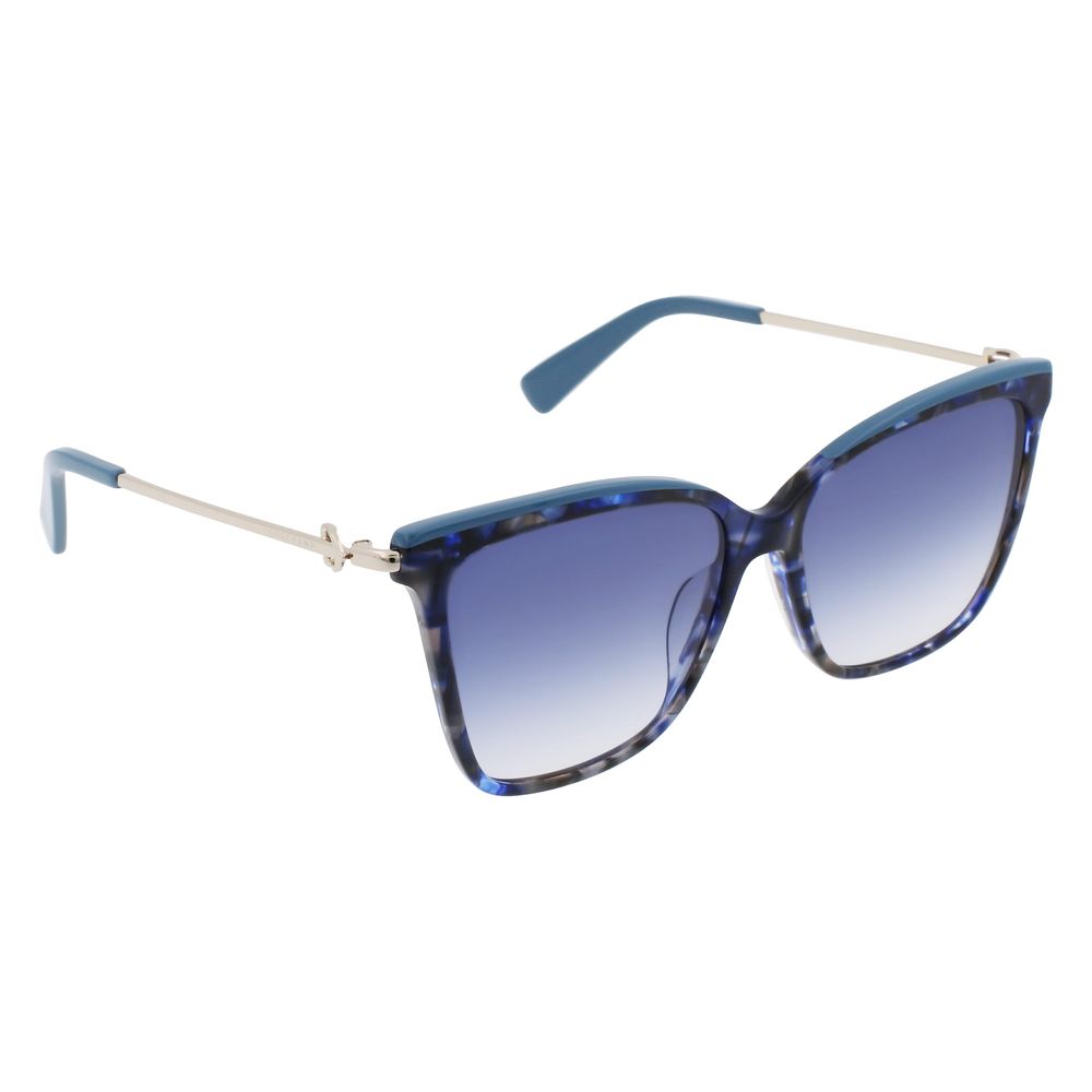 Ochelari de soare Longchamp albaștri Haircalf