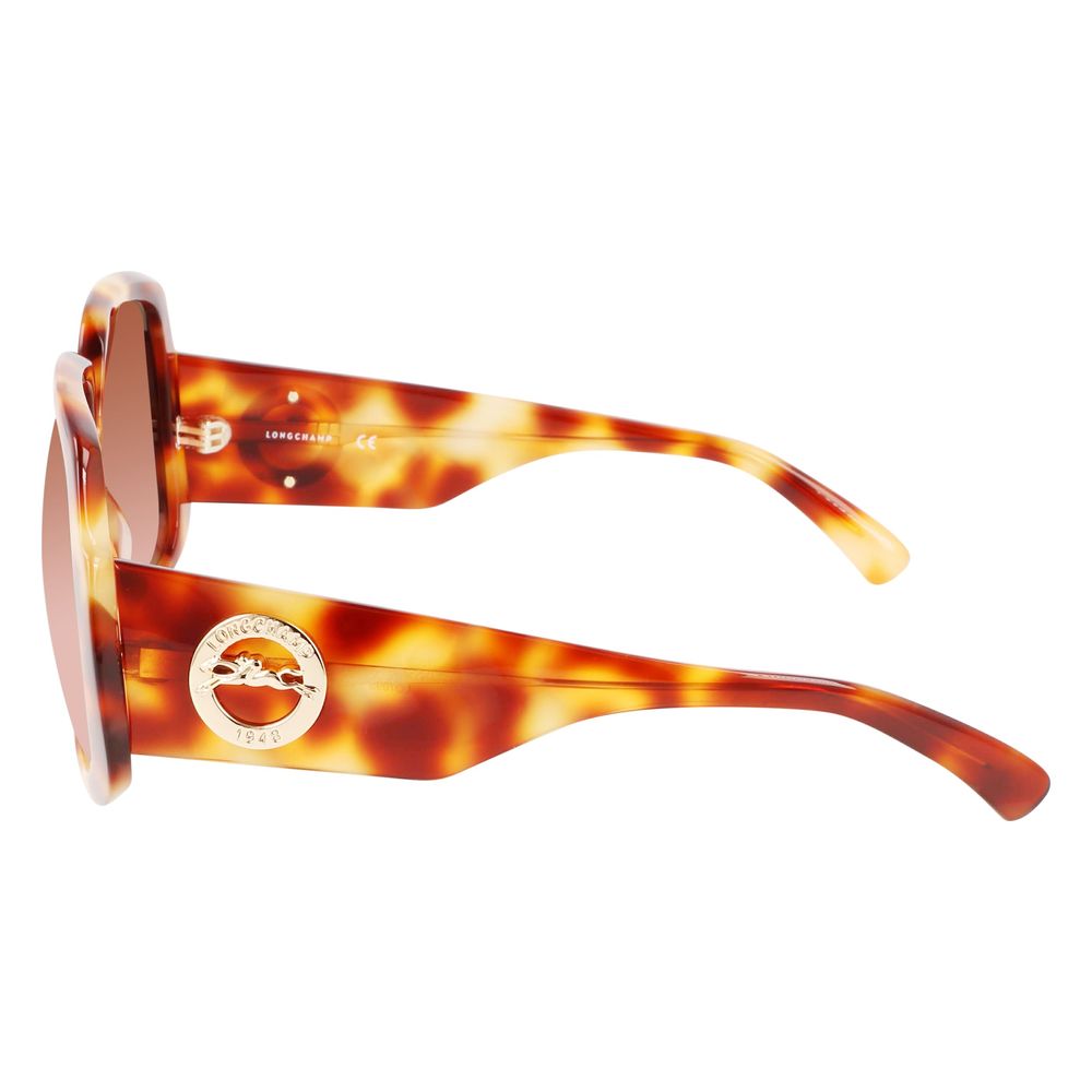 Ochelari de soare Longchamp maro cu model Haircalf