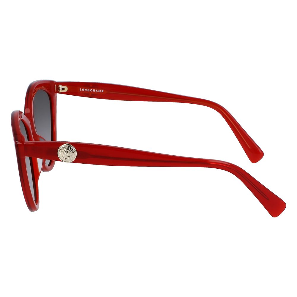 Longchamp – Rote Sonnenbrille aus Kalbshaar