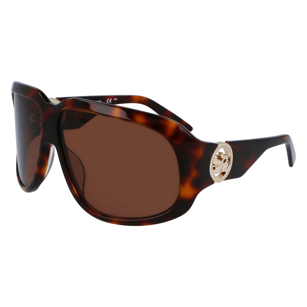 Ochelari de soare Longchamp maro cu model Haircalf