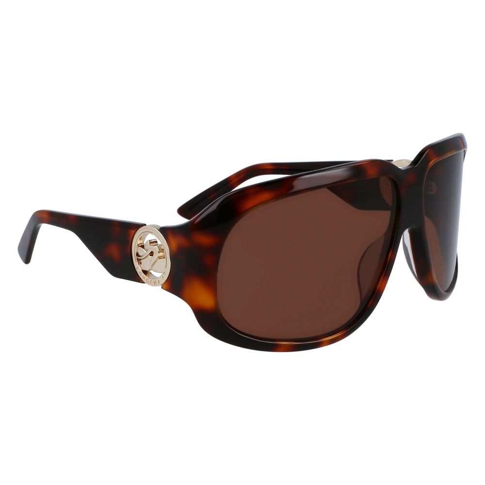 Ochelari de soare Longchamp maro cu model Haircalf