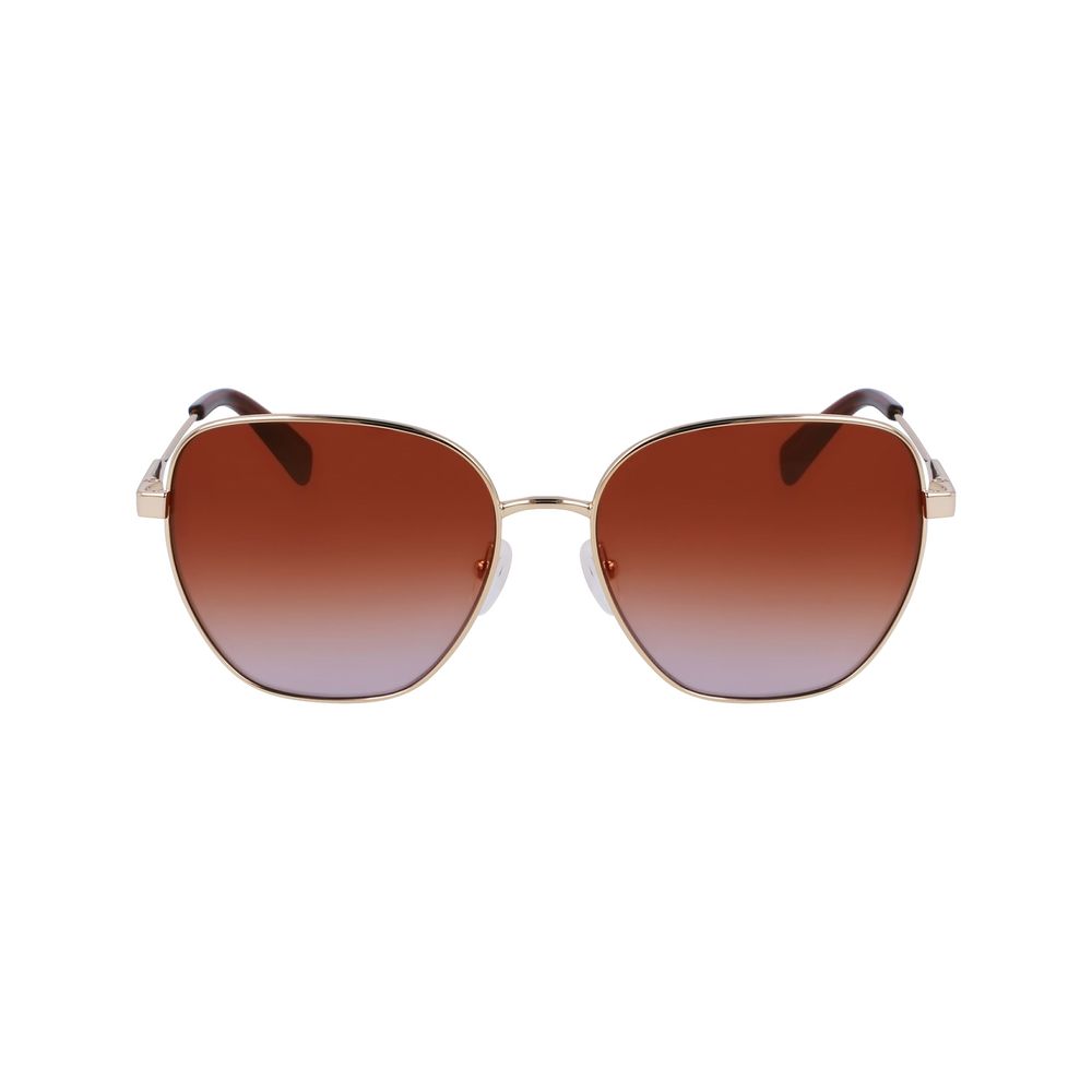 Ochelari de soare Longchamp din metal auriu