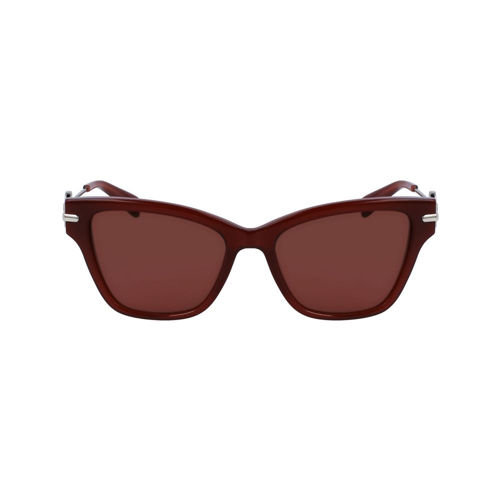 Ochelari de soare Longchamp maro cu model Haircalf
