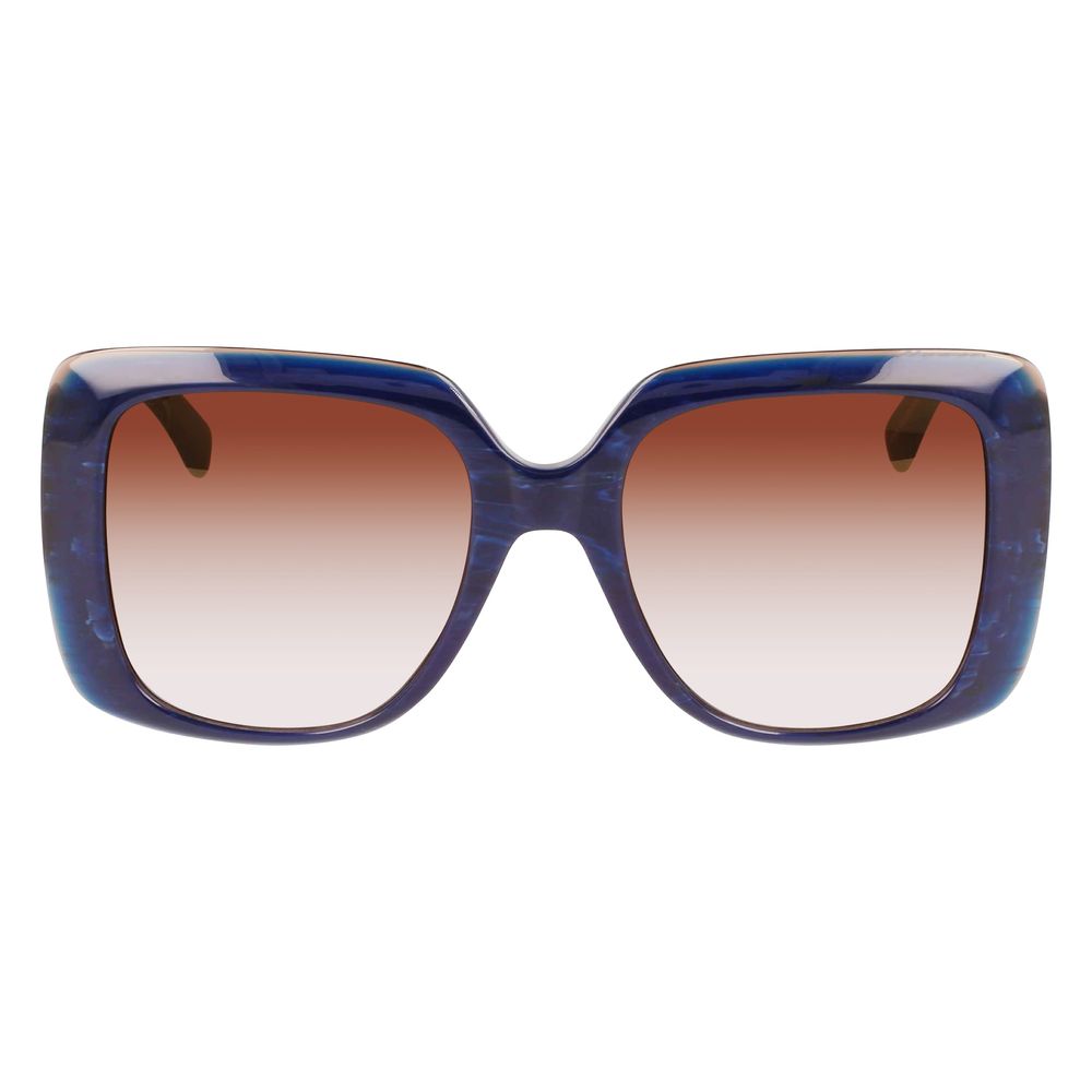 Ochelari de soare Longchamp albaștri Haircalf