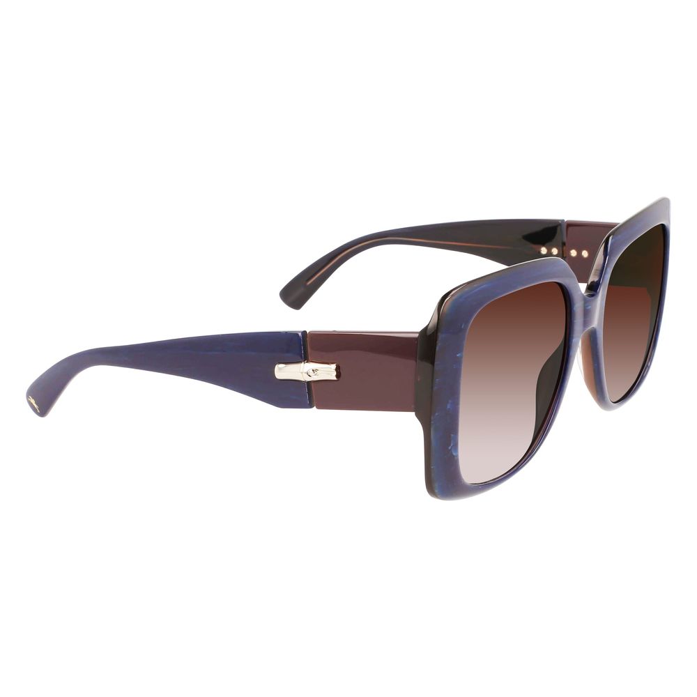 Ochelari de soare Longchamp albaștri Haircalf