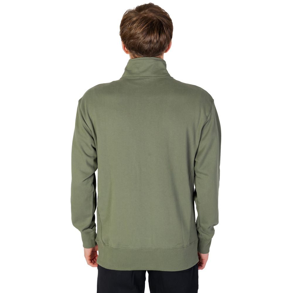 Pulover New Balance verde din bumbac