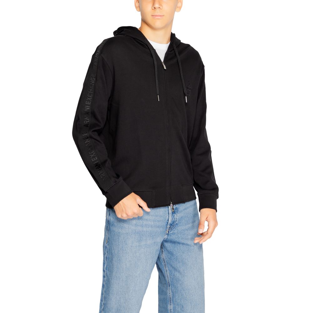 Armani Exchange – Schwarzer Baumwollpullover