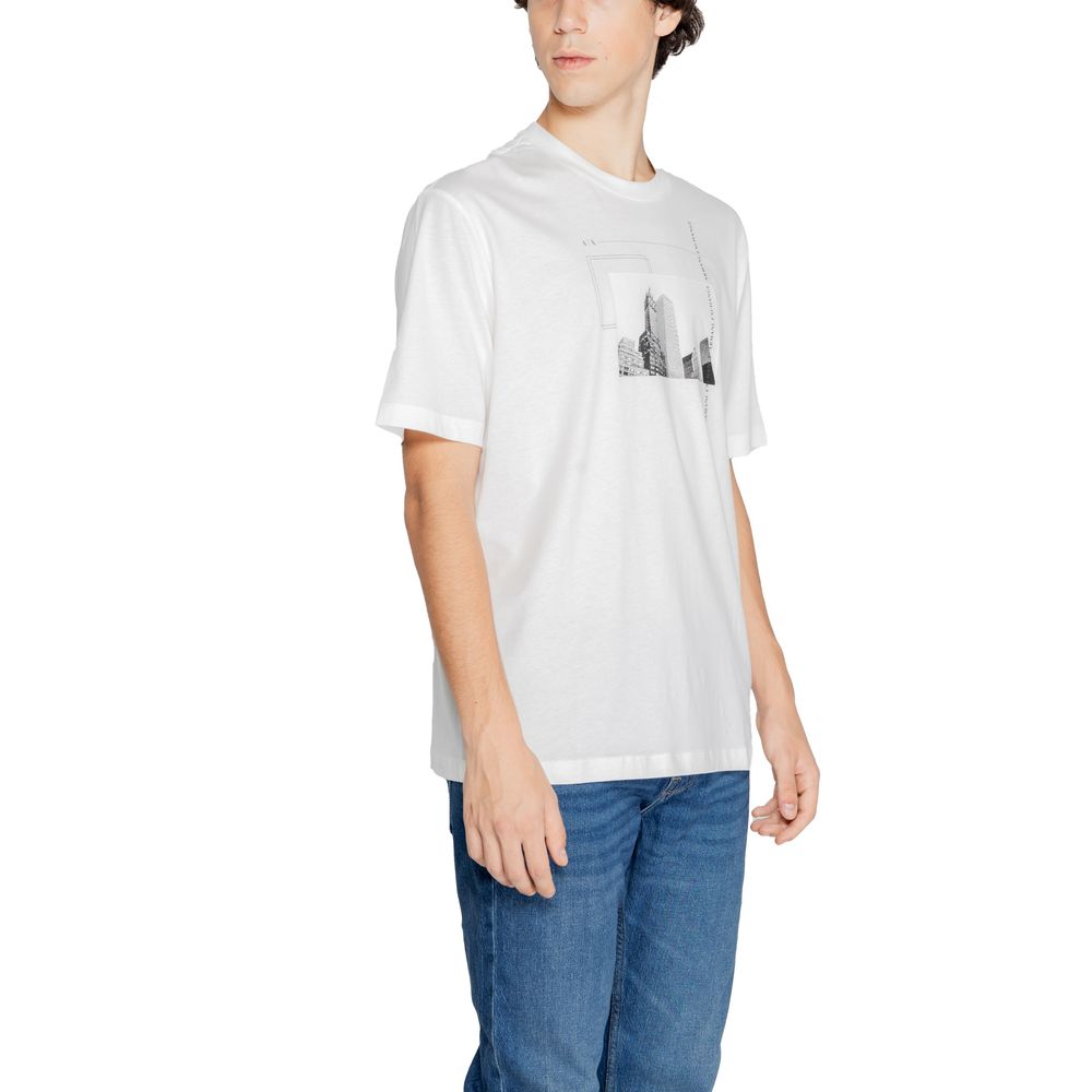 Tricou Armani Exchange din bumbac alb