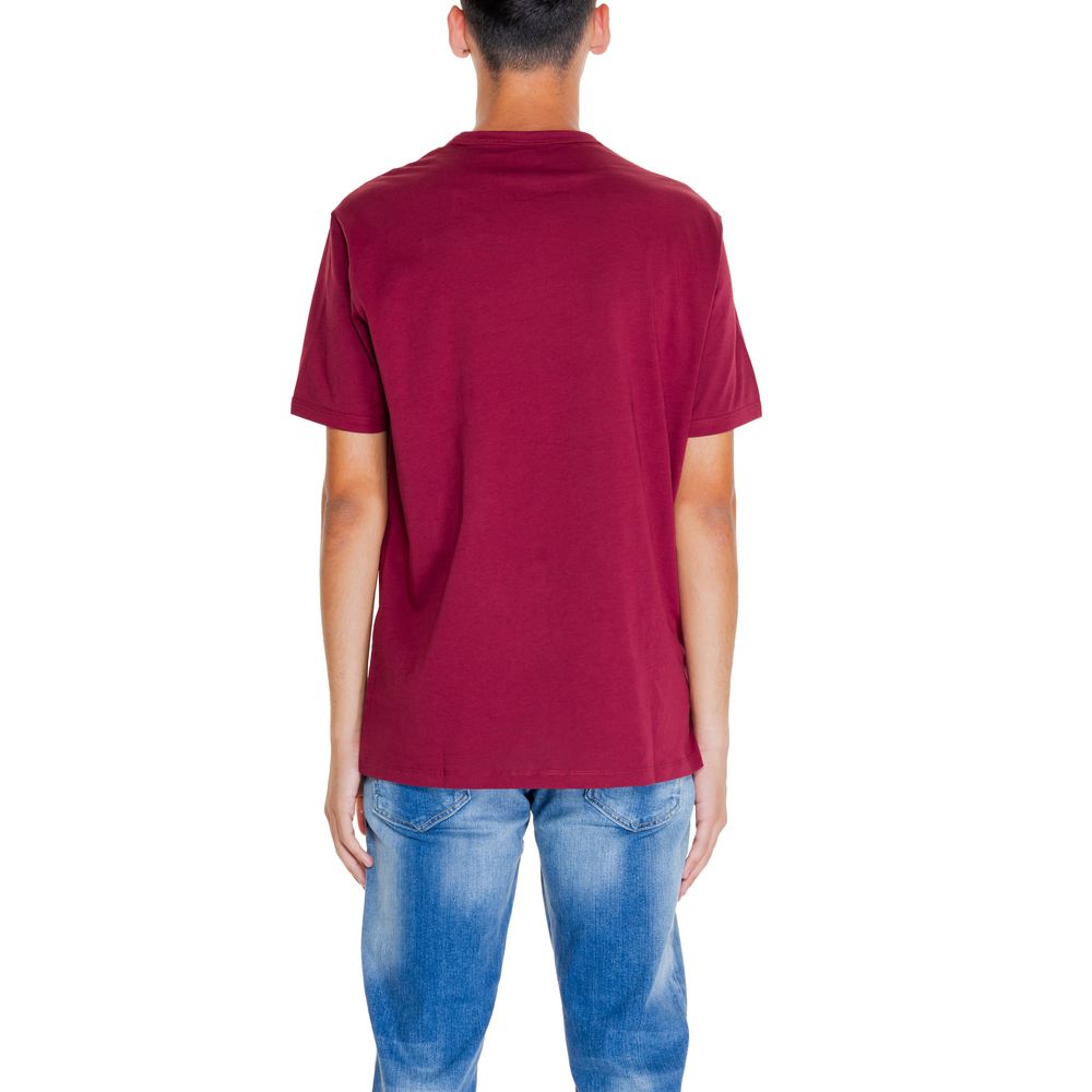 Tricou Armani Exchange din bumbac Bordeaux